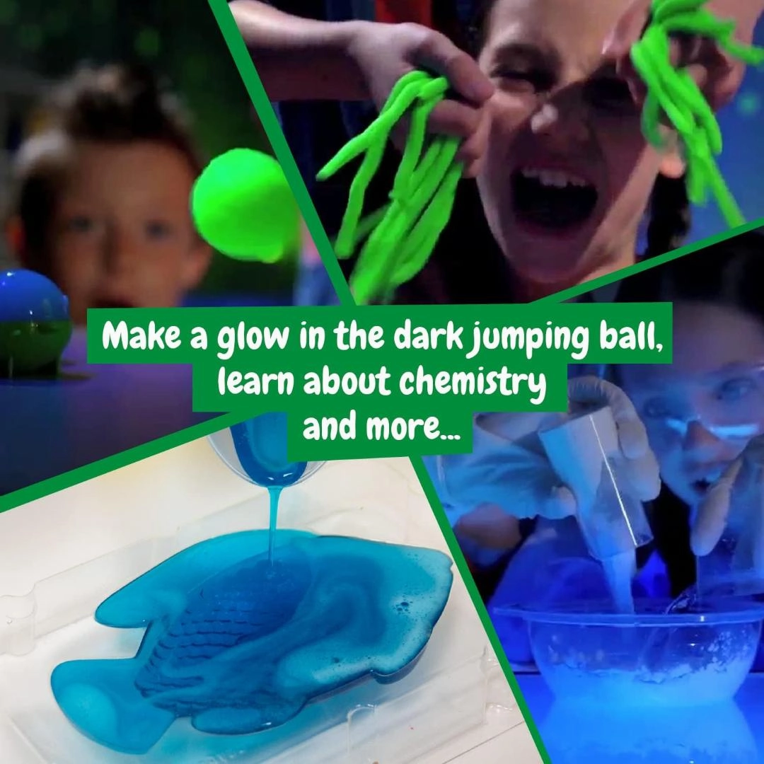 Science4you - Self Slime Set, Dark Luminous Slime Chemistry Lab Game for Kids