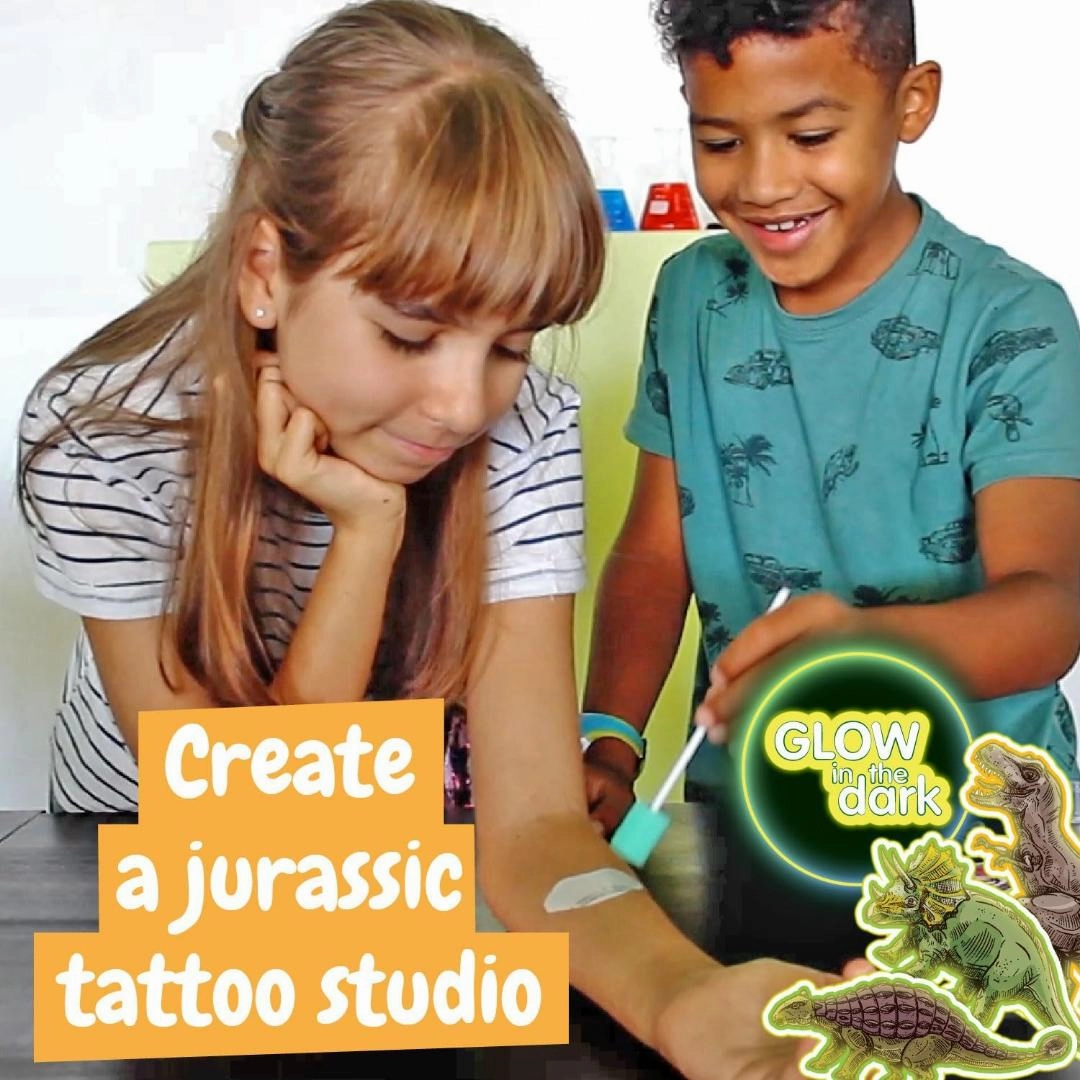 Science4you Jurassic Temporary Tattoos for Kids, Make You Own Dinosaur Tattoos