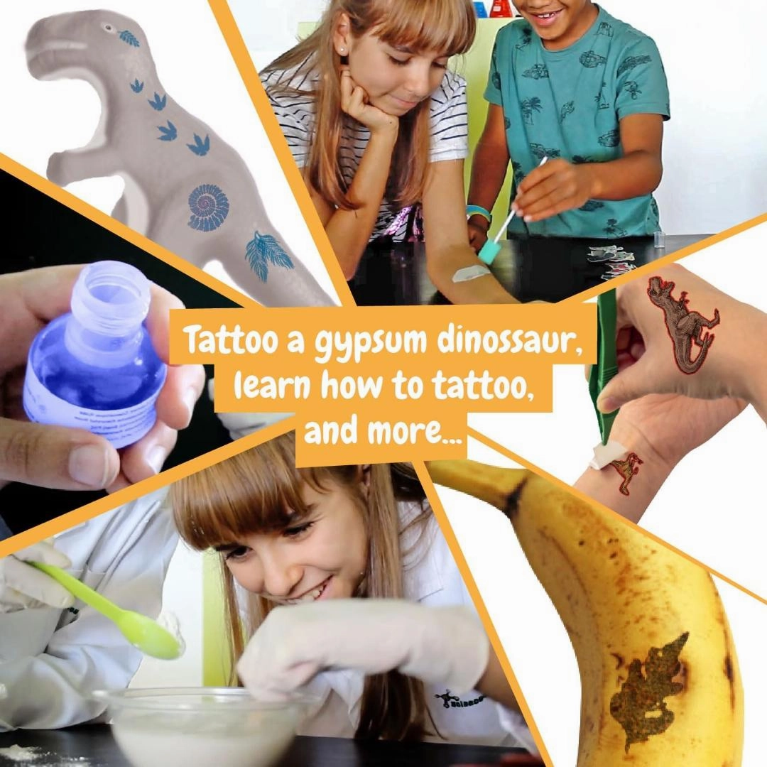 Science4you Jurassic Temporary Tattoos for Kids, Make You Own Dinosaur Tattoos