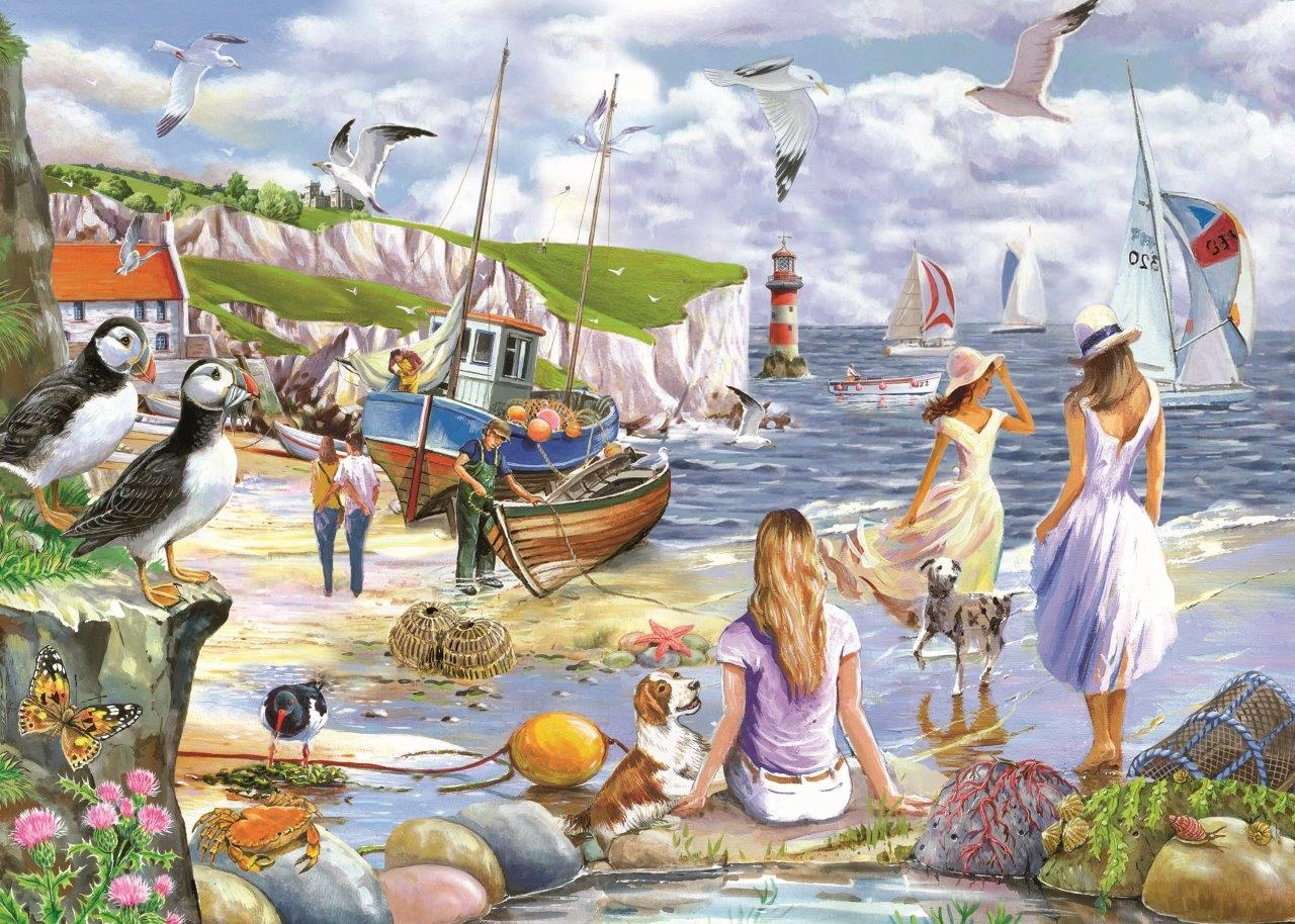 Sea Shore Breezes - BIG 500 Piece Jigsaw Puzzle