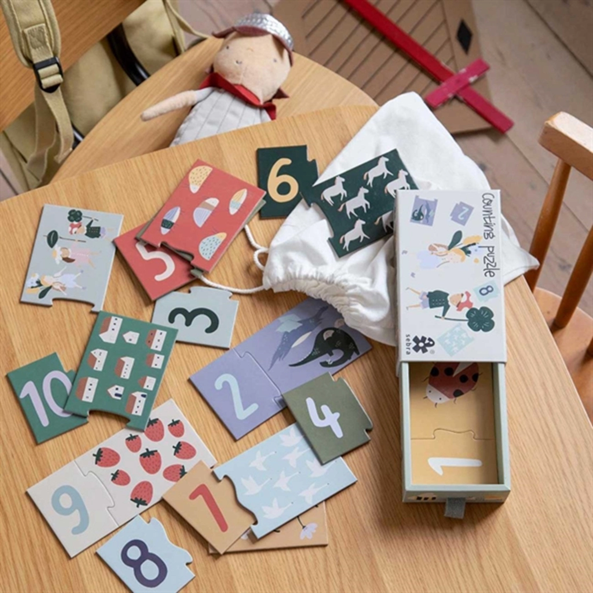 Sebra Counting Puzzle 1-10 Pixie Dragon