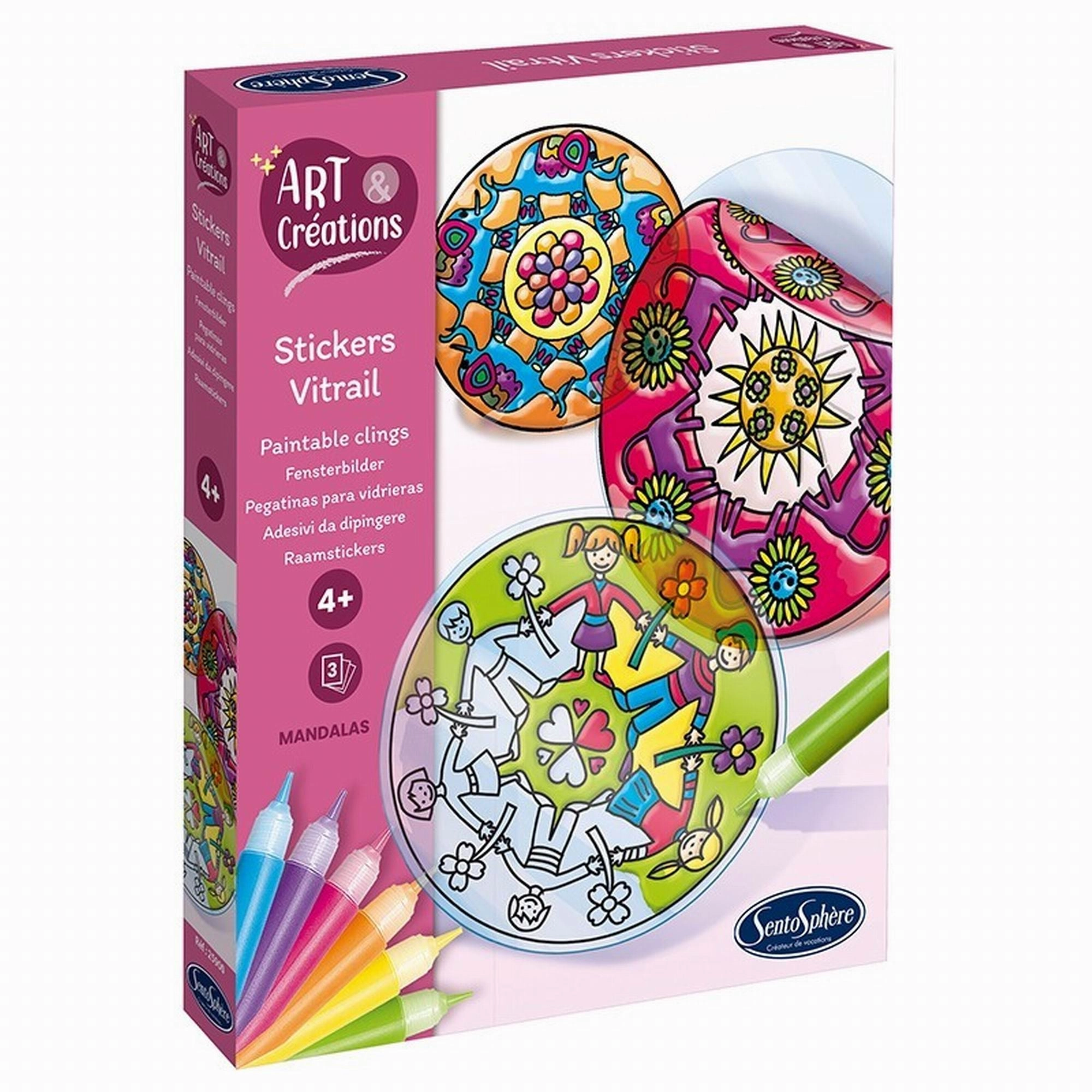 Sentosphre Art & Creations  Stickers Vitrail  Mandalas