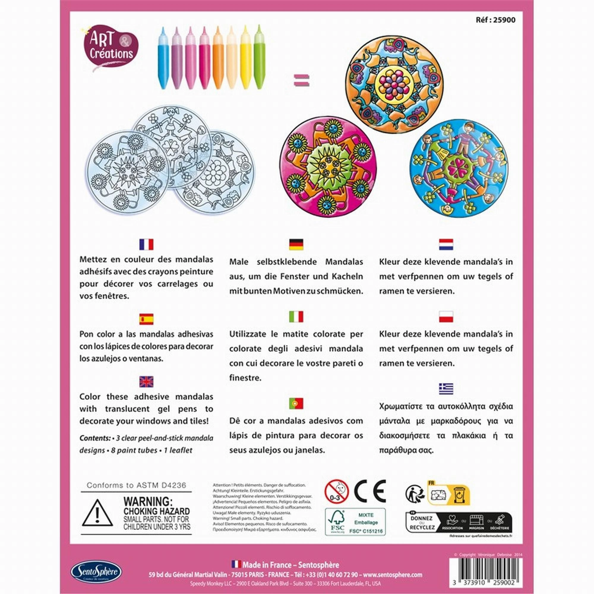 Sentosphre Art & Creations  Stickers Vitrail  Mandalas