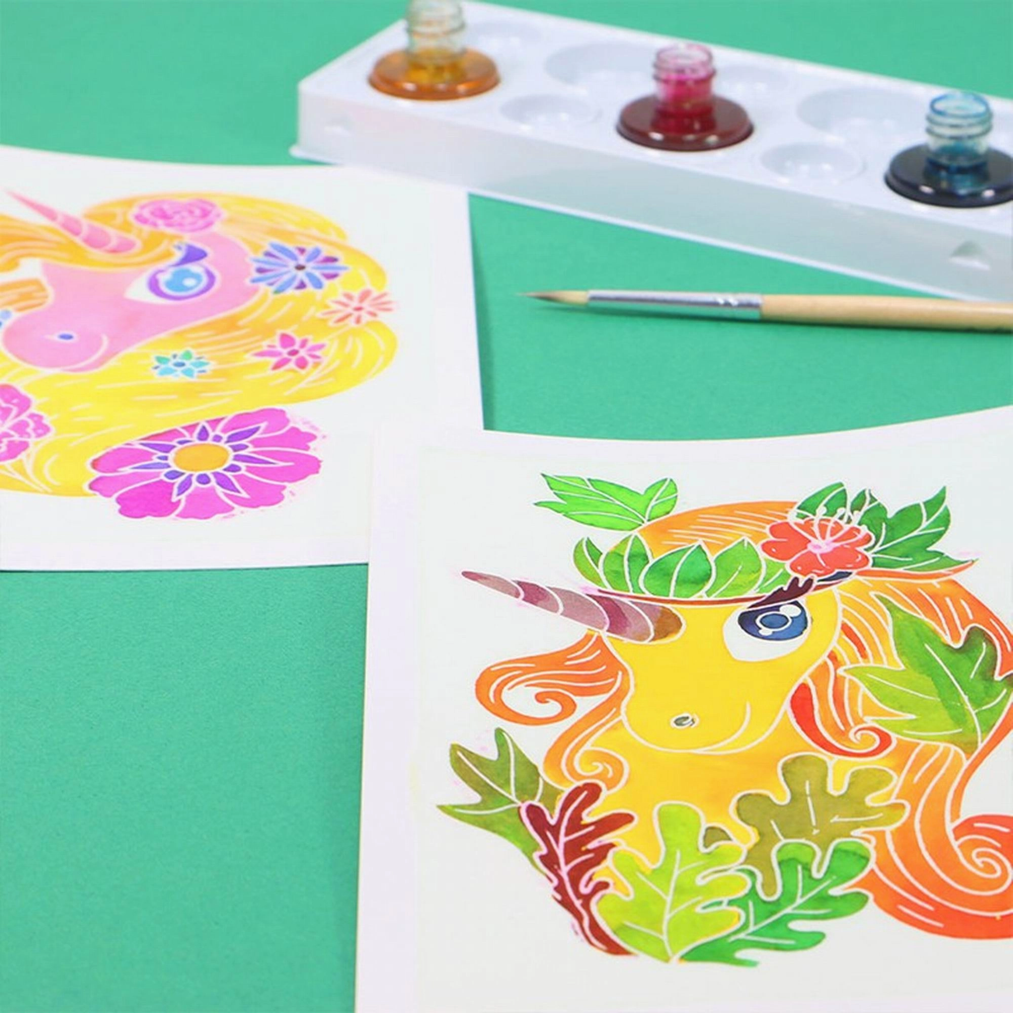 SentosphreAquarellum Mini  Licornes (4 Planches)
