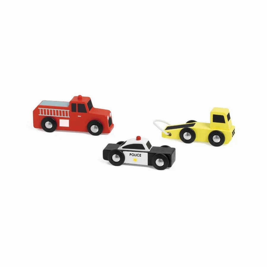 Service Vehicles Wooden 3pk - Classic World
