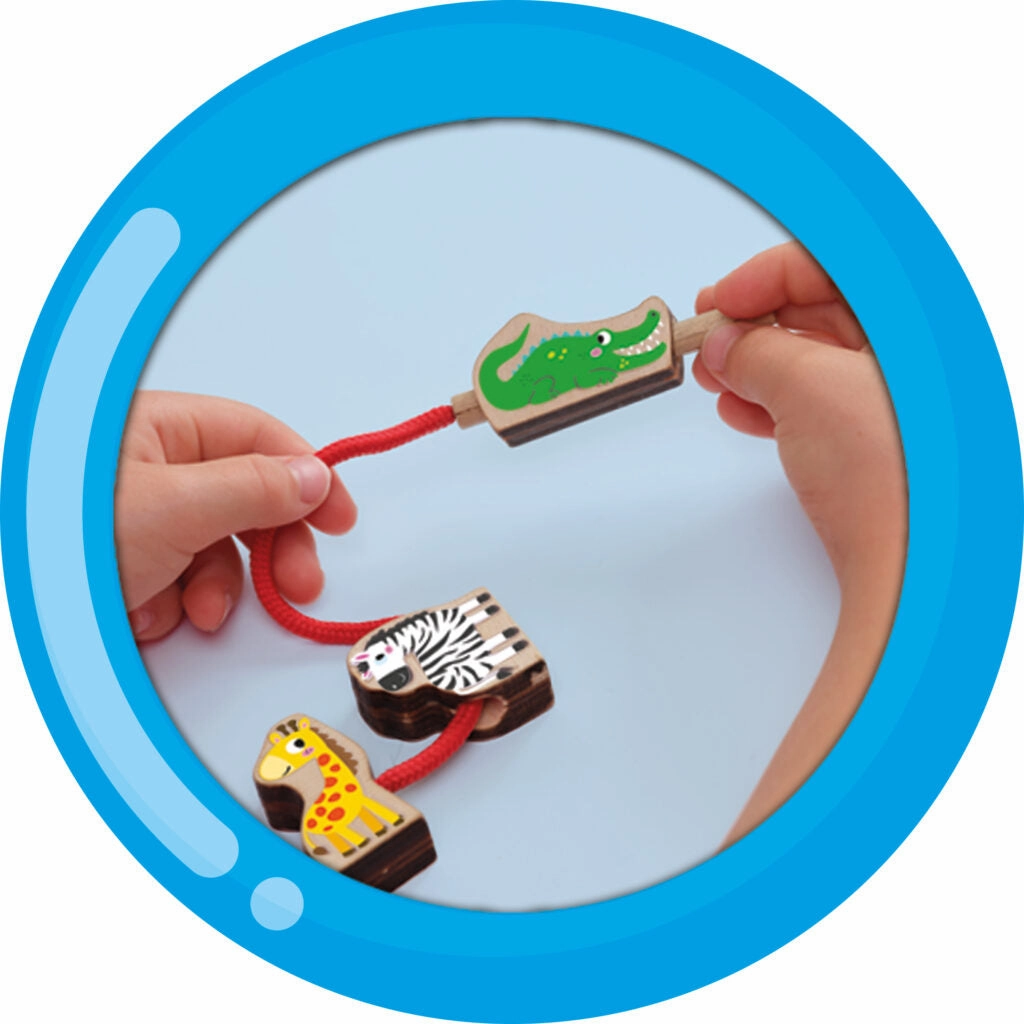 SES Lacing Wooden Animal Beads