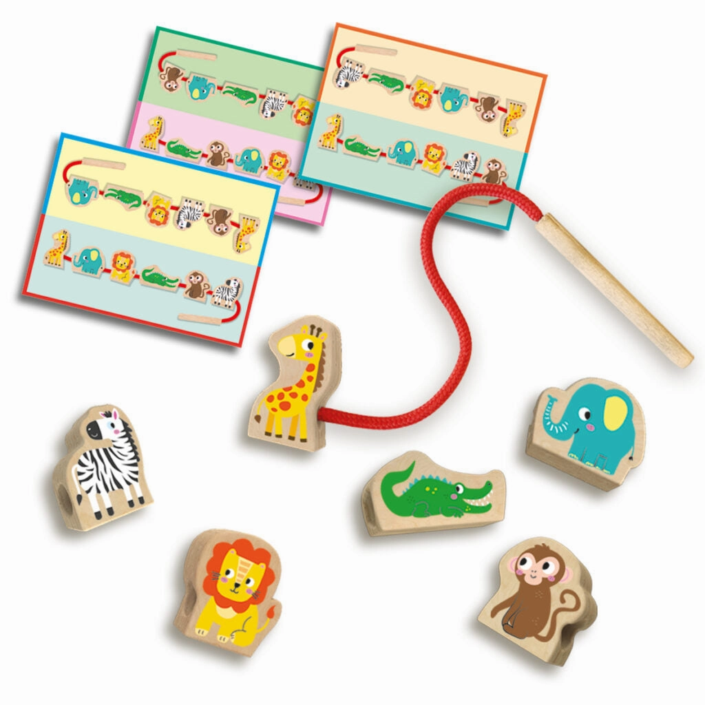 SES Lacing Wooden Animal Beads