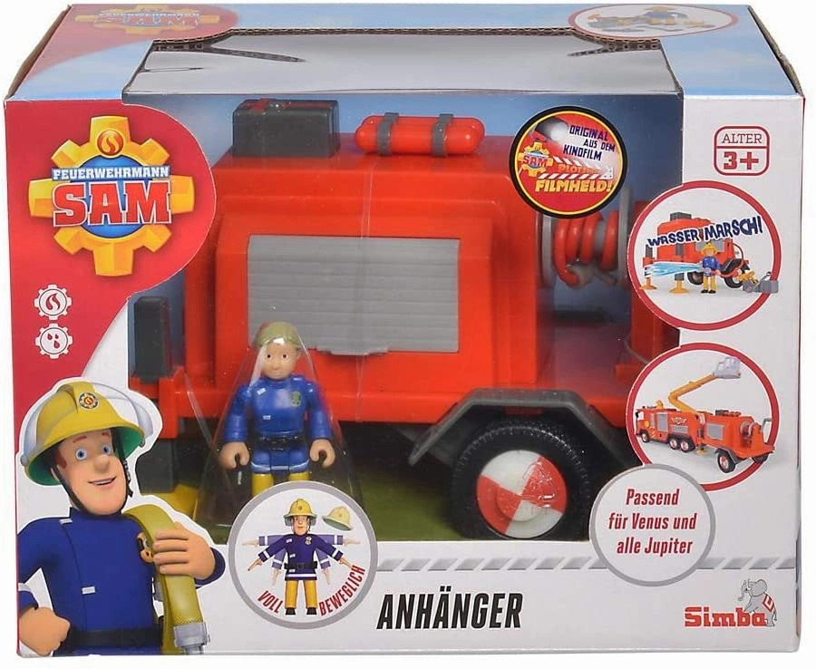 SIMBA - FIREMAN SAM  TRAILER INCL. 1 FIGURINE