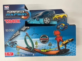 Speed racing track with cars