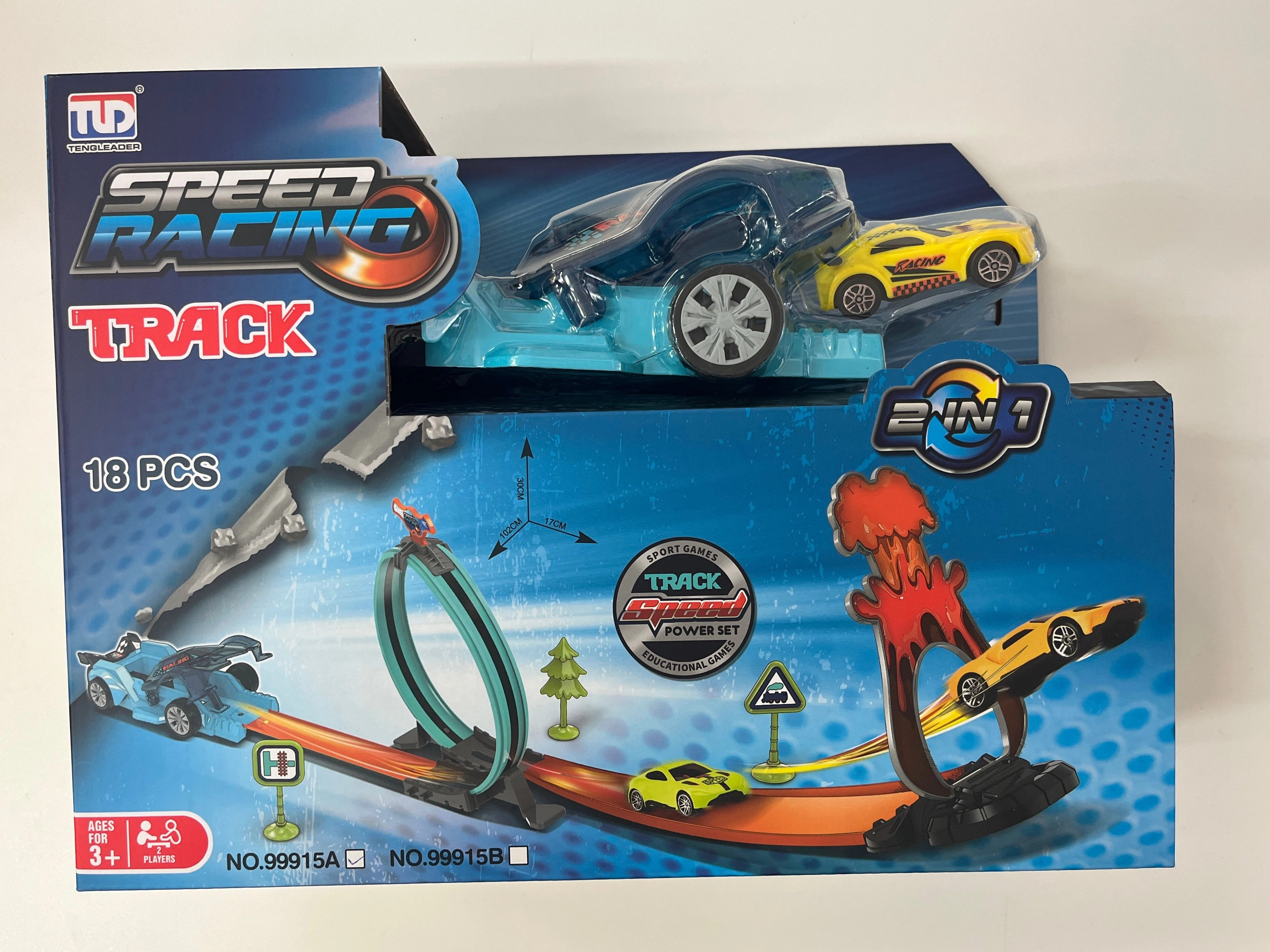 Speed racing track with cars
