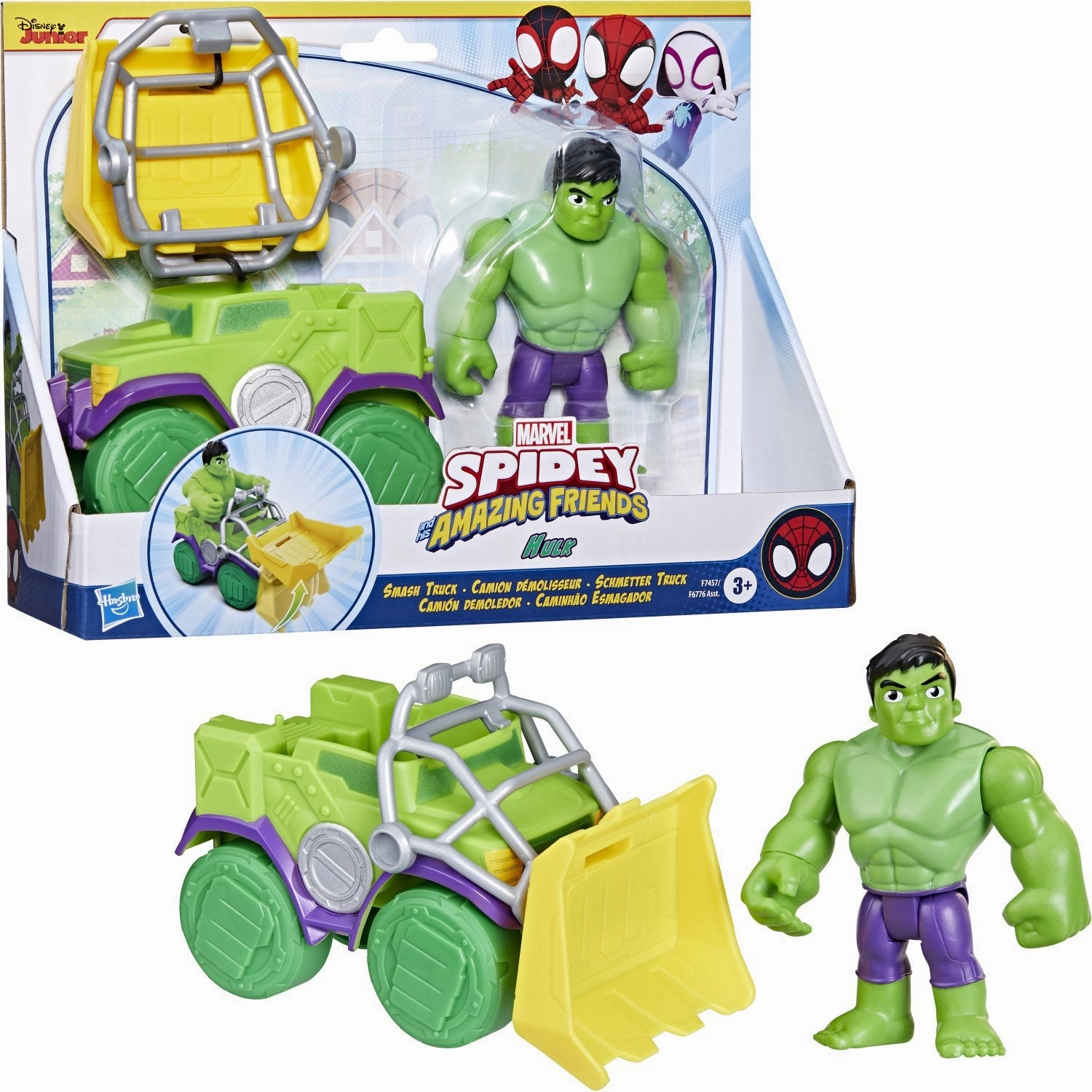 Spidey & Friends Vehicle & Figure Hulk 10 Cm
