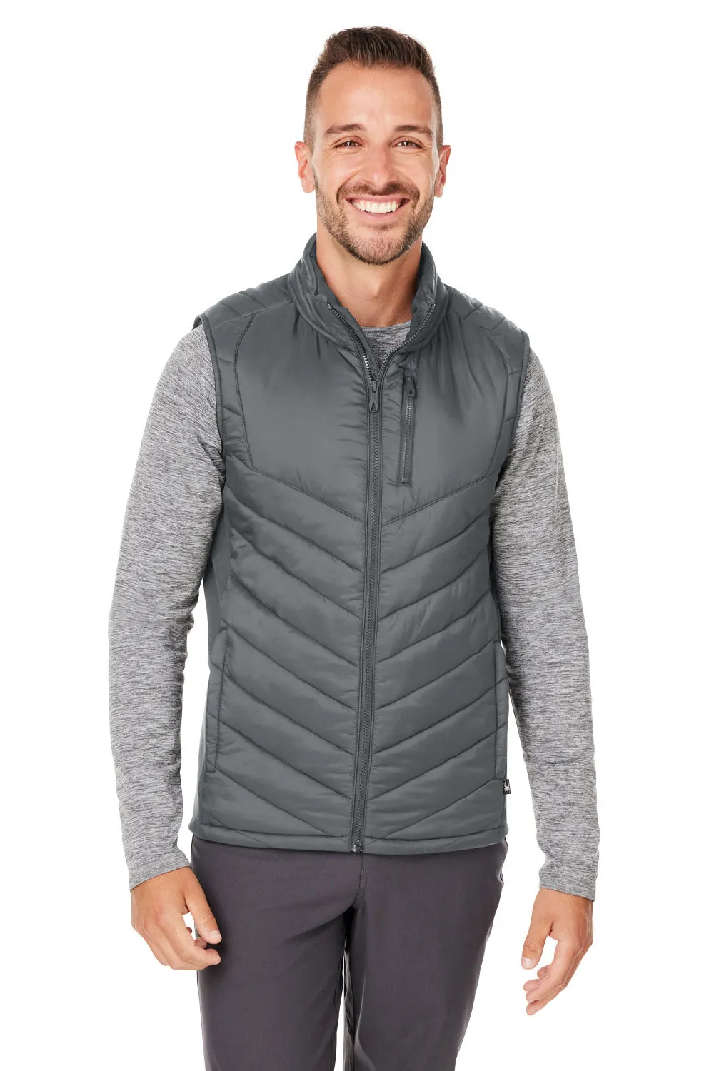 Spyder Mens Challenger Full Zip Vest - Polar Grey Clothing Spyder