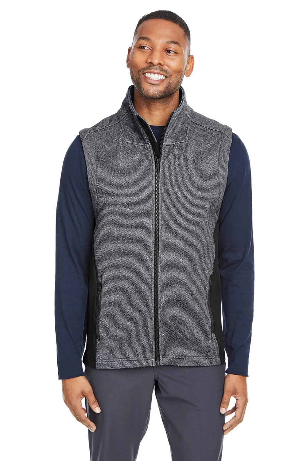 Spyder Mens Pursuit Full Zip Vest - Heather Black/Black Clothing Spyder
