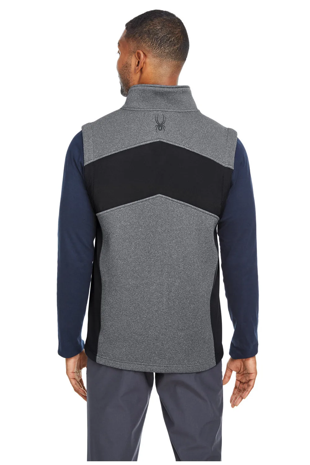 Spyder Mens Pursuit Full Zip Vest - Heather Black/Black