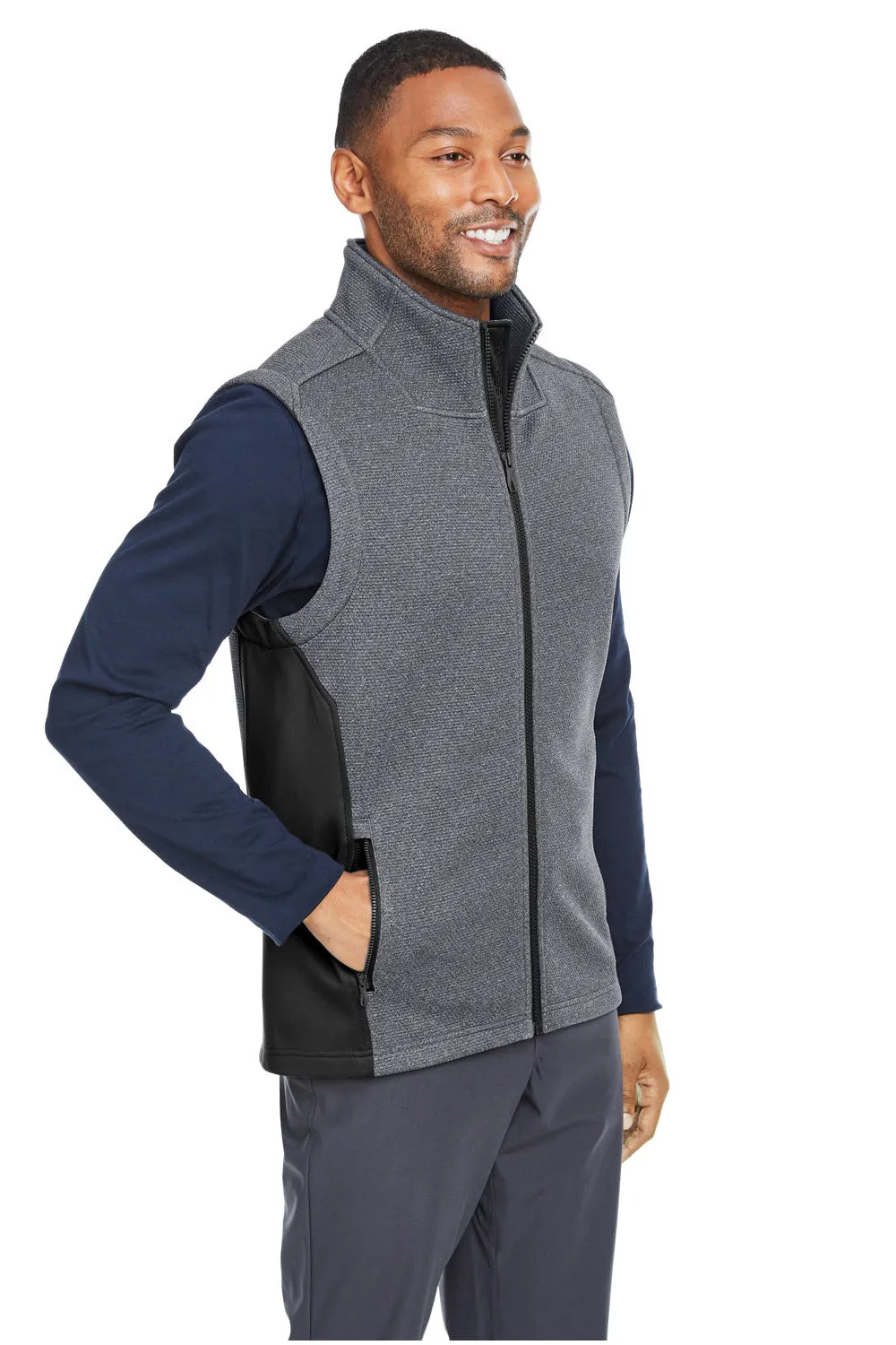 Spyder Mens Pursuit Full Zip Vest - Heather Black/Black