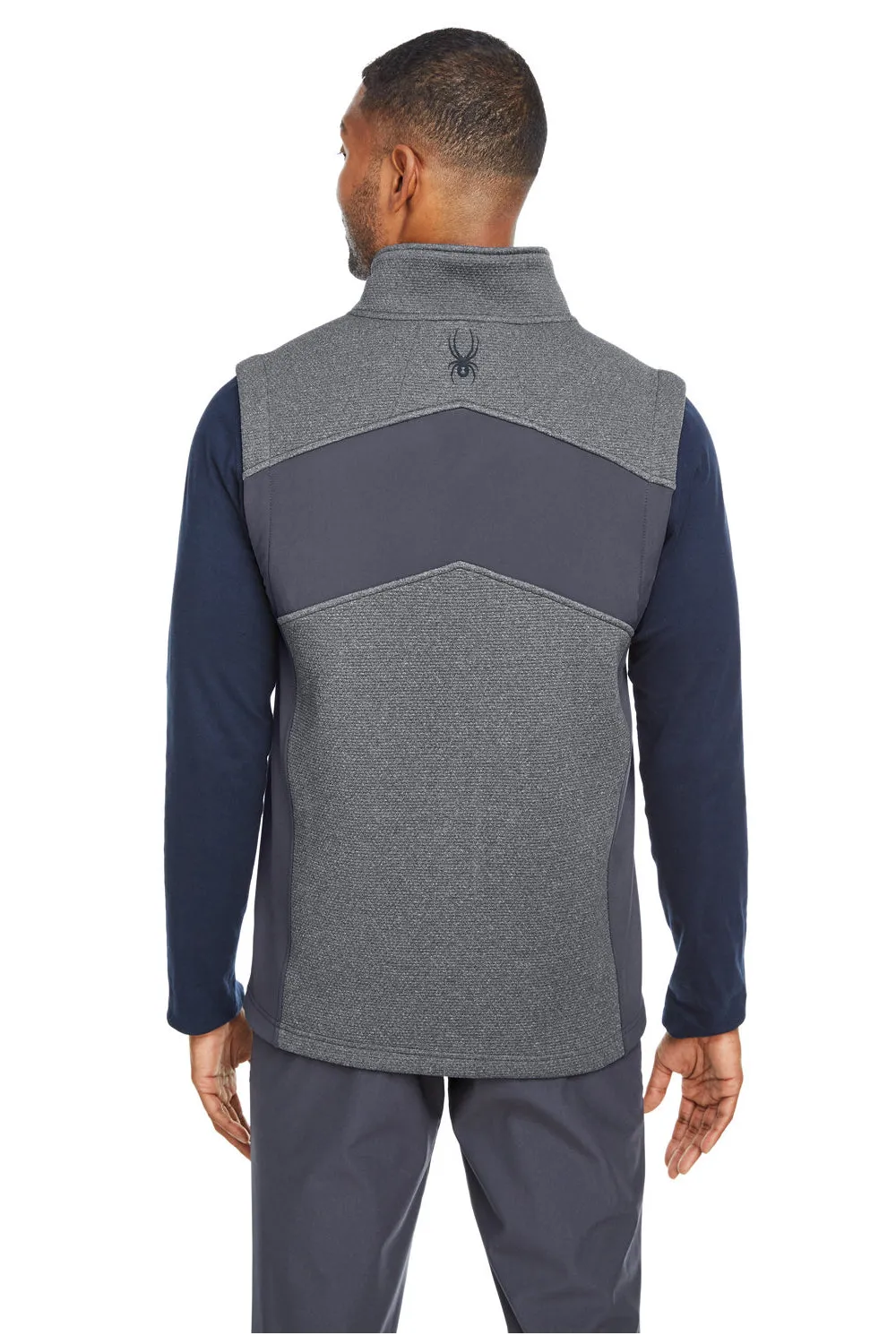 Spyder Mens Pursuit Full Zip Vest - Heather Black/Polar Grey