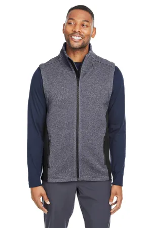Spyder Mens Pursuit Full Zip Vest - Heather Frontier Blue/Black Clothing Spyder