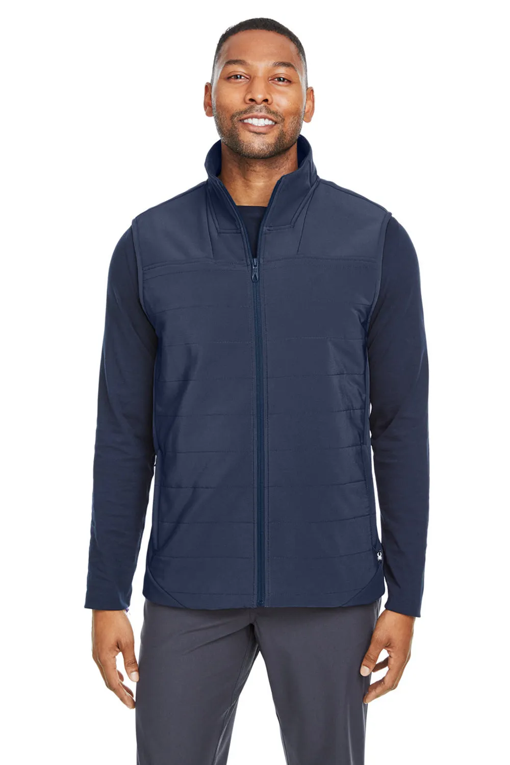 Spyder Mens Transit Full Zip Vest - Frontier Blue