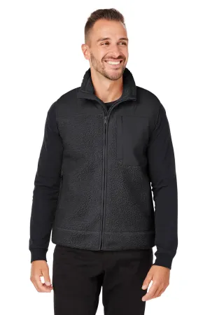 Spyder Mens Venture Sherpa Full Zip Vest - Black Clothing Spyder