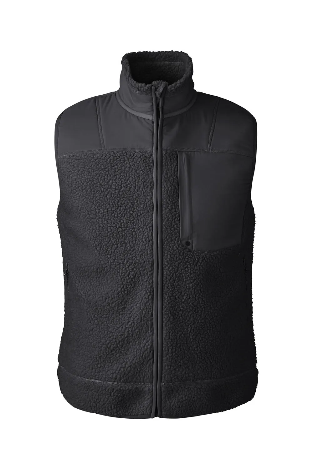 Spyder Mens Venture Sherpa Full Zip Vest - Black Clothing Spyder