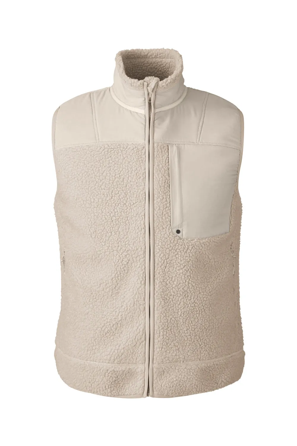 Spyder Mens Venture Sherpa Full Zip Vest - Natural Clothing Spyder