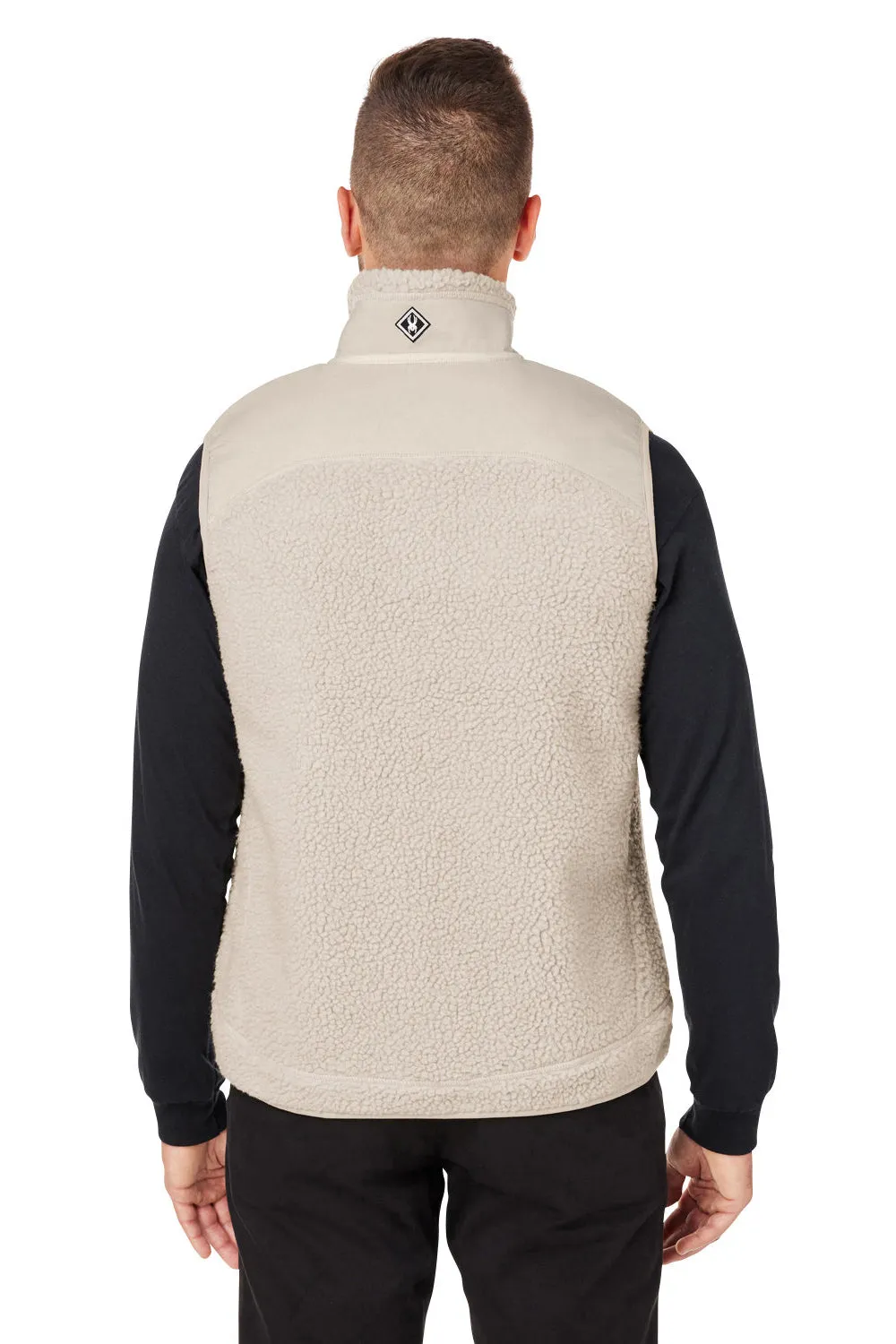 Spyder Mens Venture Sherpa Full Zip Vest - Natural