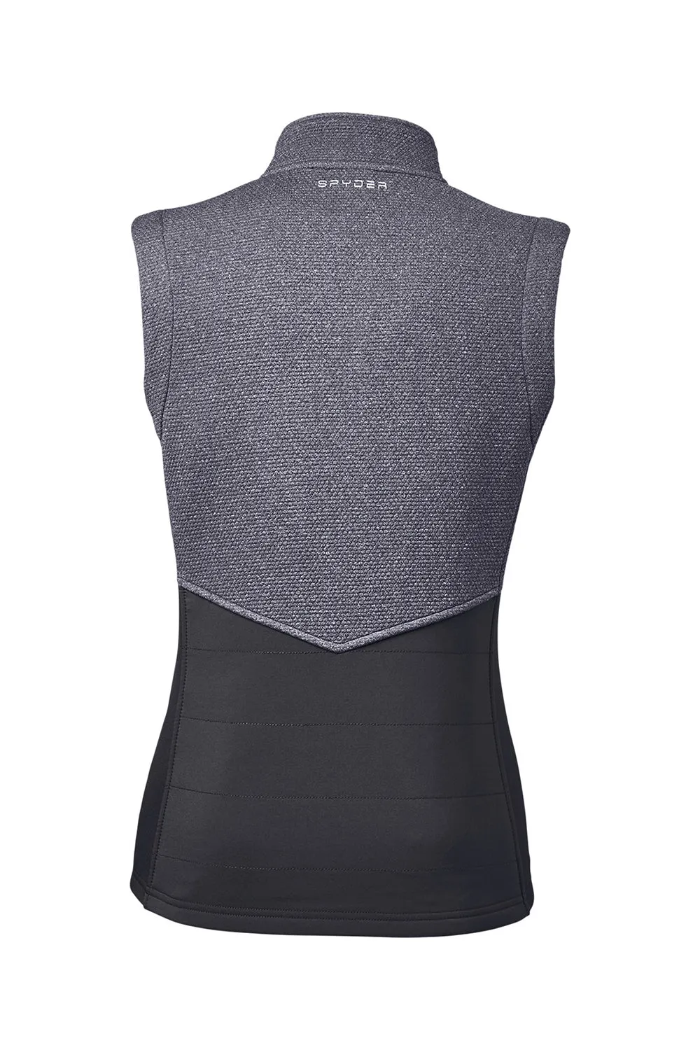Spyder Womens Pursuit Full Zip Vest - Heather Black/Black Clothing Spyder