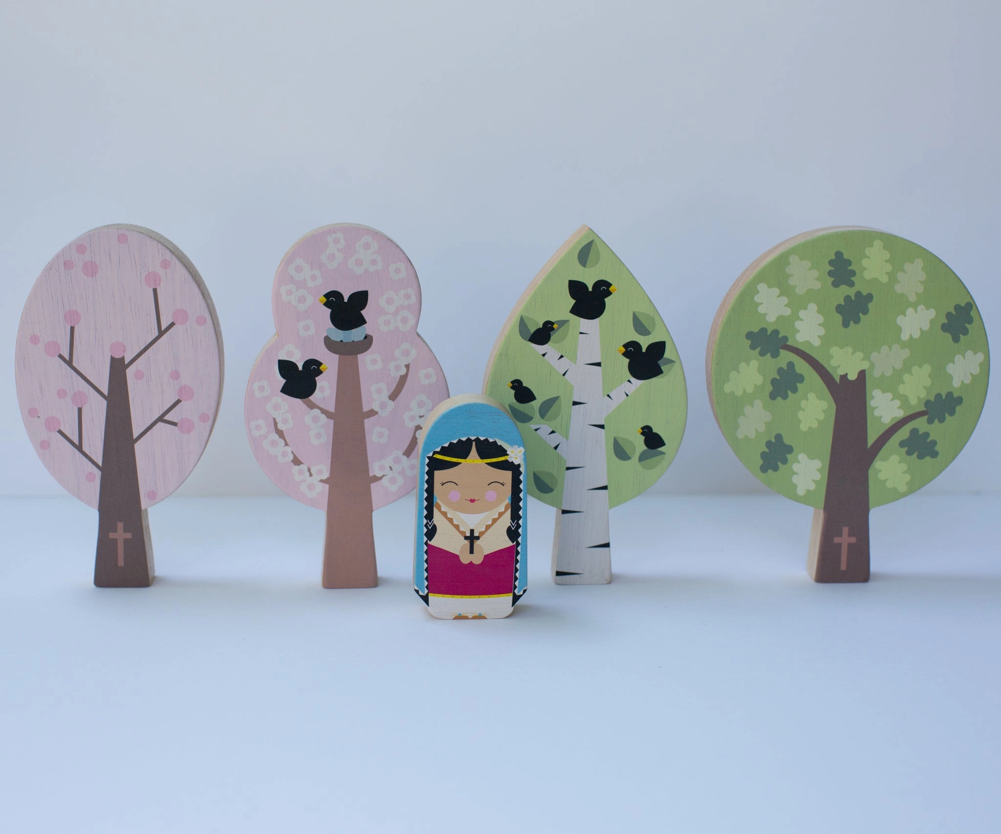 St. Kateri's Forest Wooden Seasons Set