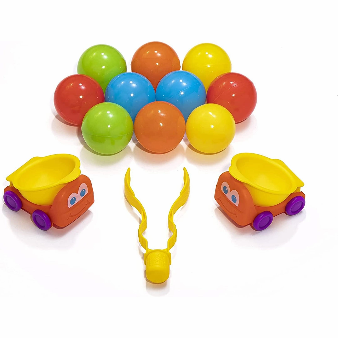 Step2 Ball Buddies Truckin' & Rollin' Play Table | STEM & Ball Toy for Toddlers | Kids Play Table with 12 Accessory Toys Included