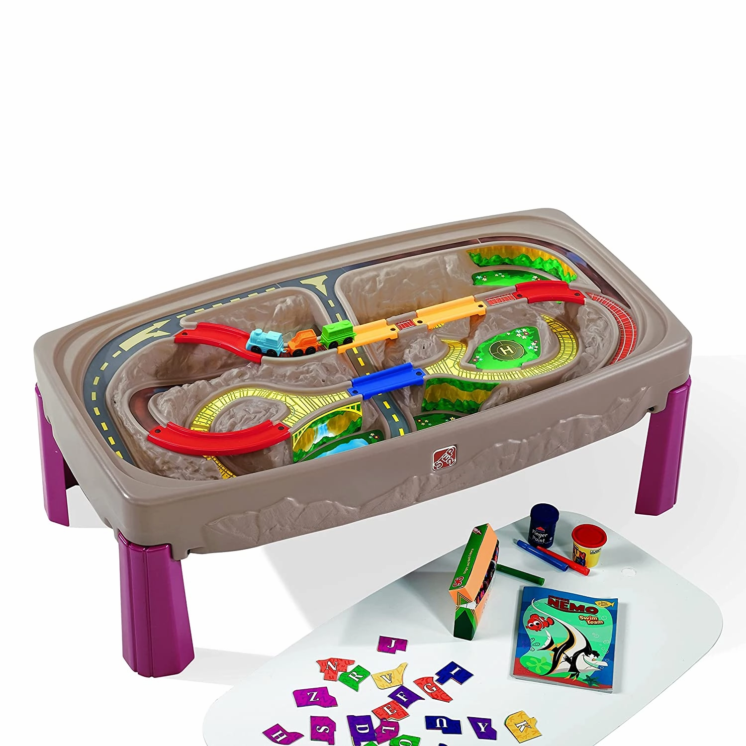 Step2 Deluxe Canyon Road Train and Track Table for kids indoor