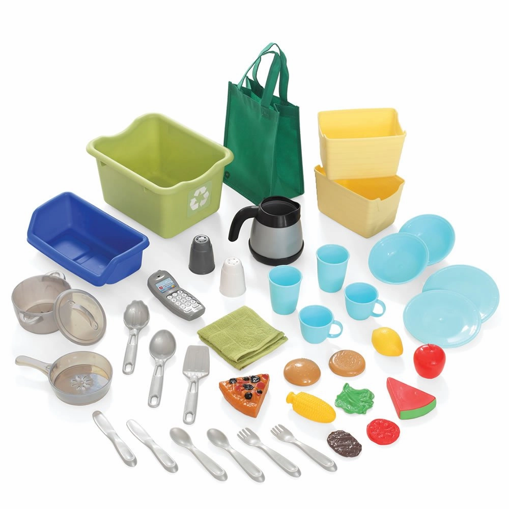 Step2 Heart of The Home Kitchen | Large Play Kitchen with Play Food | Over 40 Kitchen Accessory Toys Included