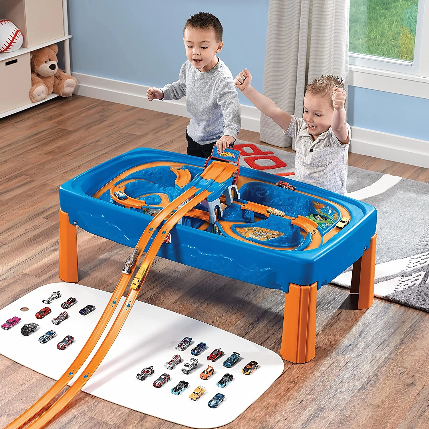 Step2 Hot Wheels Car & Track Play Table , Road Rally Raceway for kids