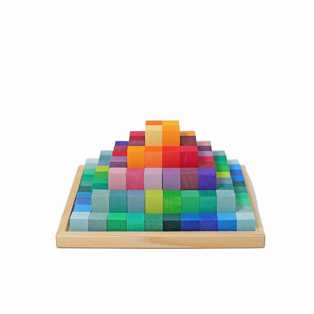 Stepped Pyramid Wooden Math Blocks