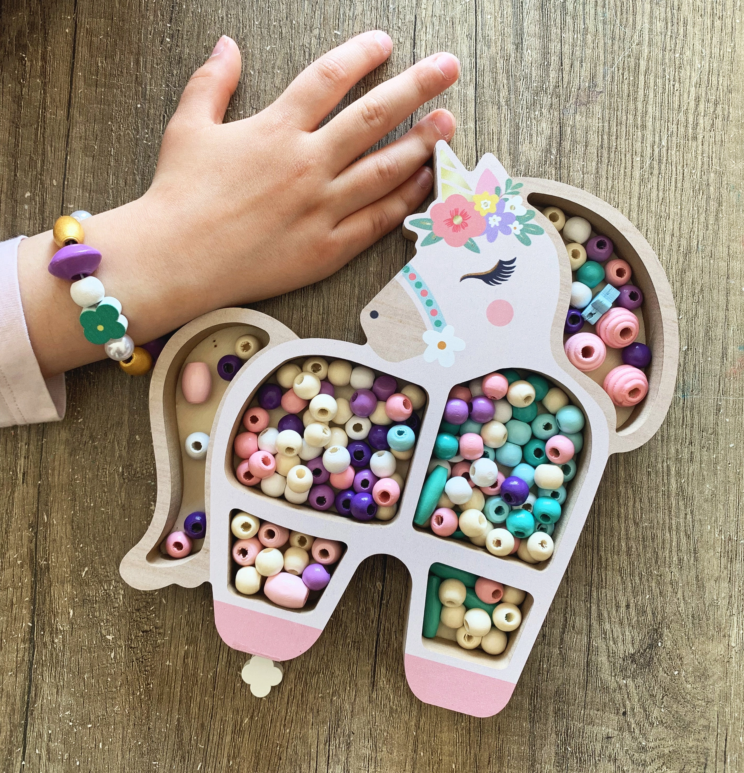 Sycomore Unicorn Wooden Beads