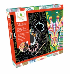 Sycomore XL Multi Activities - Scratch Art and Sand  Animal Portraits