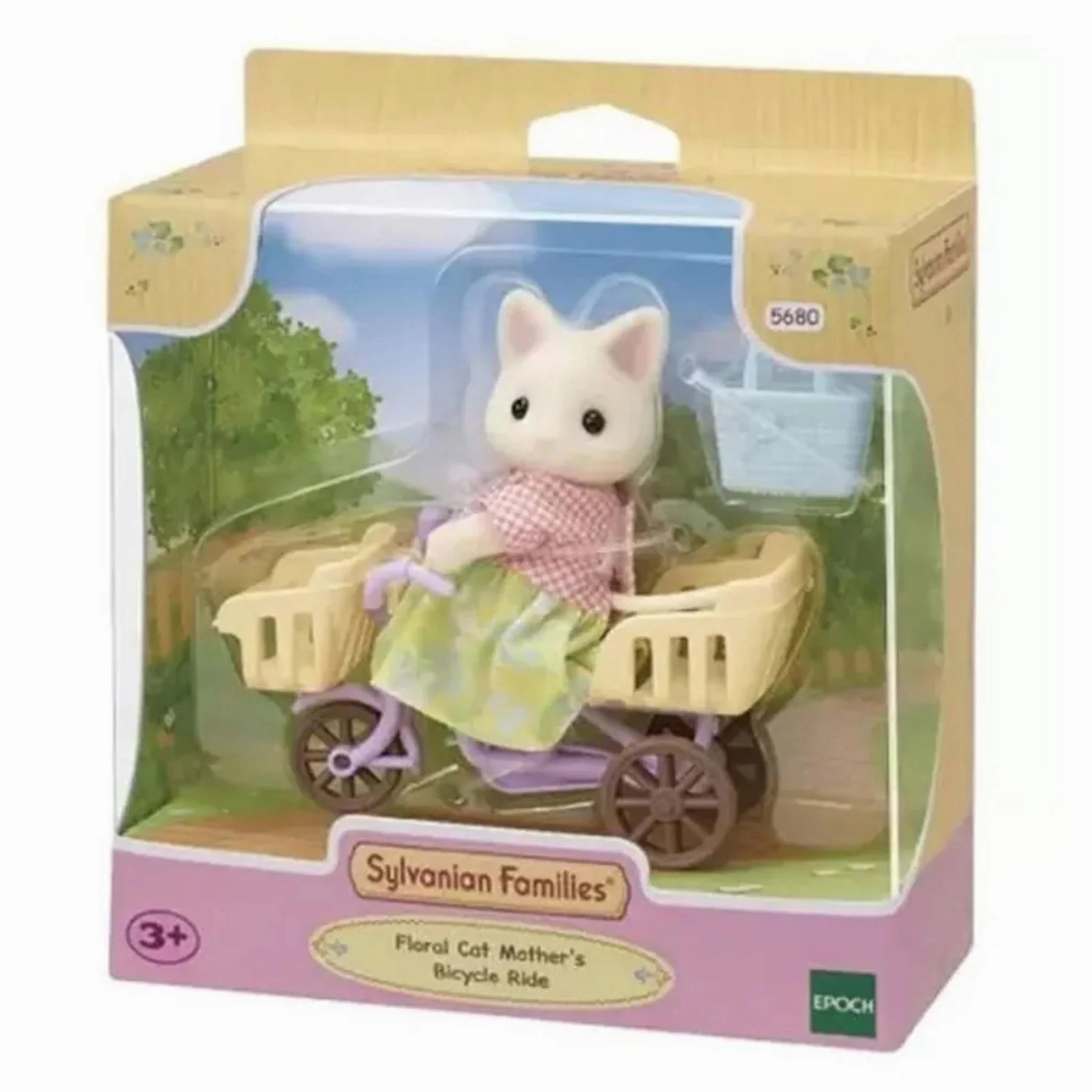 Sylvanian Families Floral  Cat Mother's Bicycle Ride