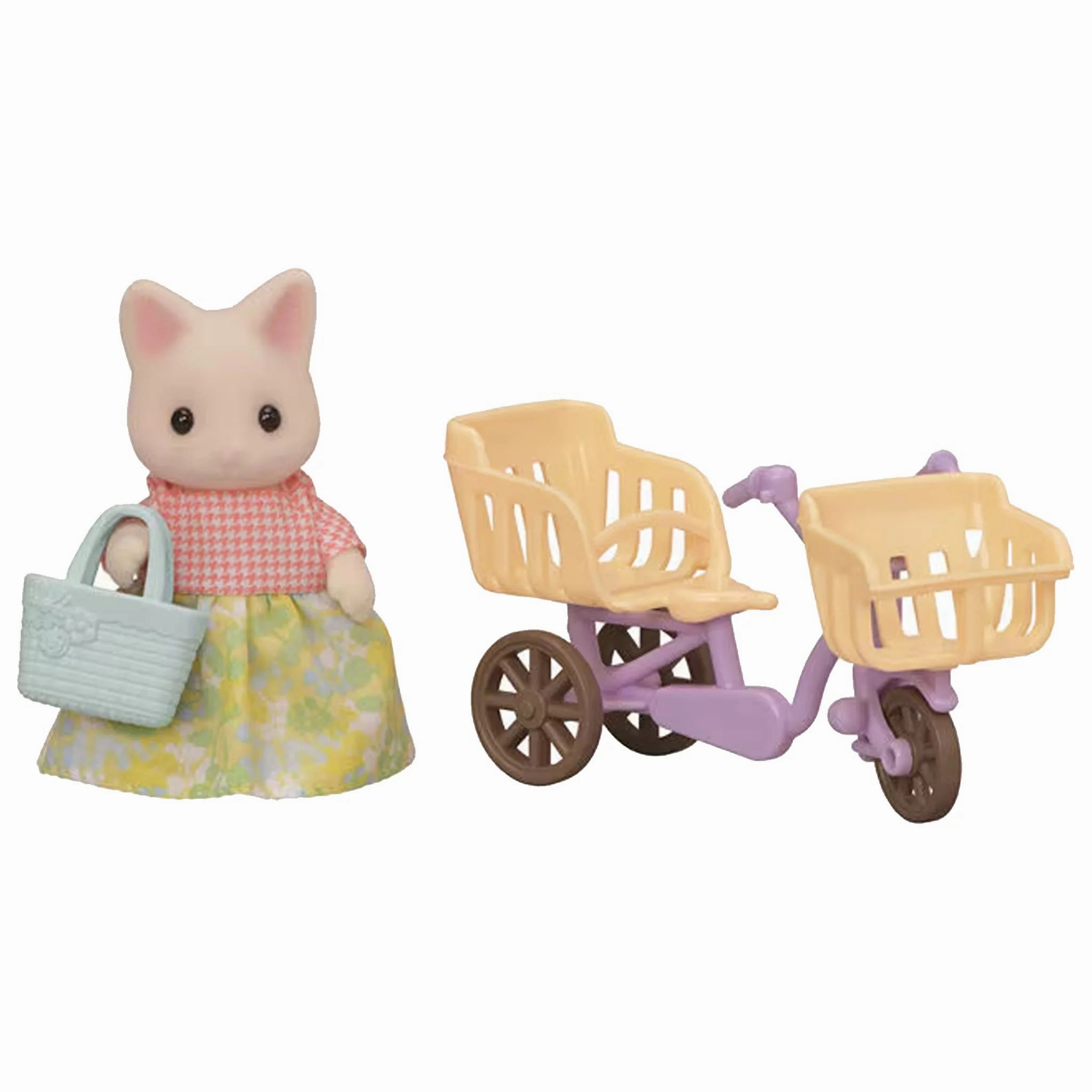 Sylvanian Families Floral  Cat Mother's Bicycle Ride