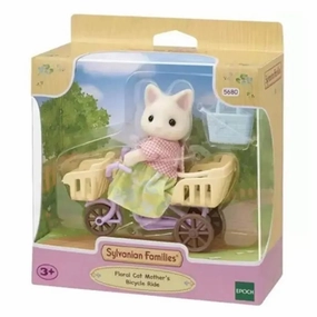 Sylvanian Families Floral  Cat Mother's Bicycle Ride