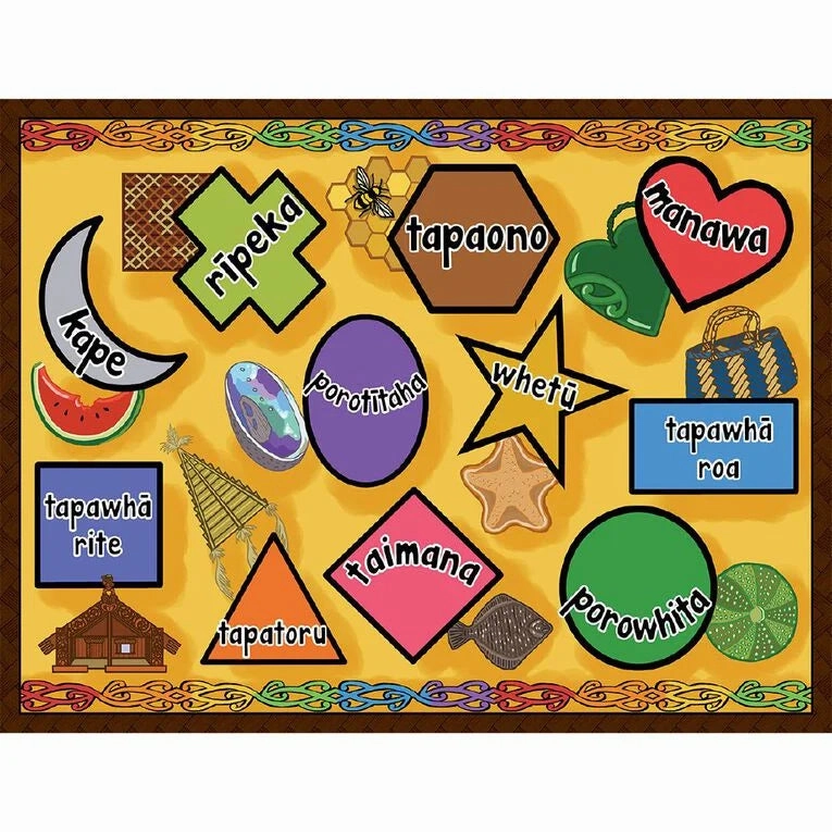 Te Reo Maori tray Puzzle - Nga Ahuahanga Shapes