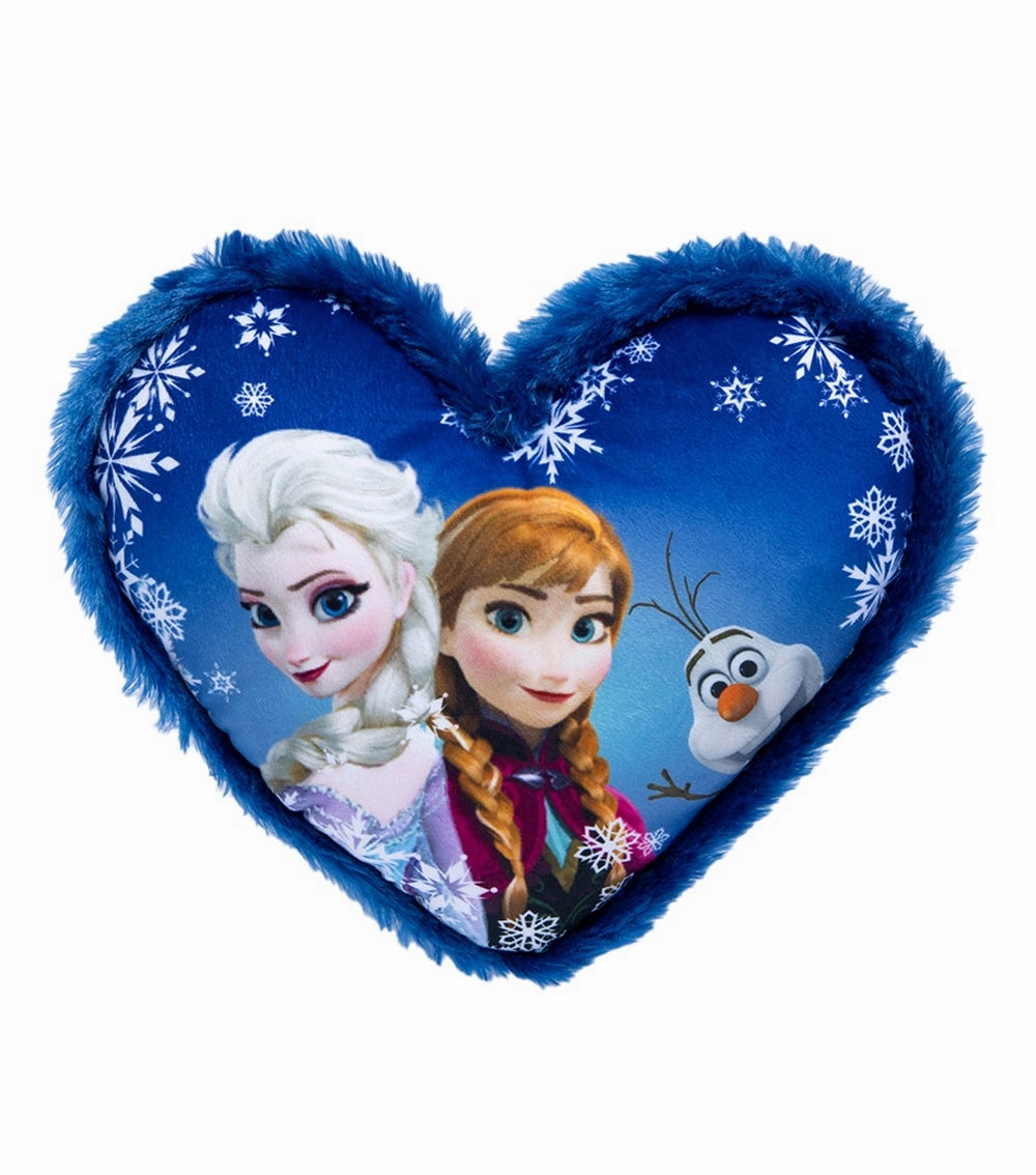 Toyworld Frozen Heart Shape Cushion -Blue