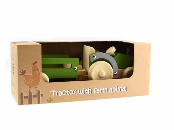 Tractor with Farm Animals wooden