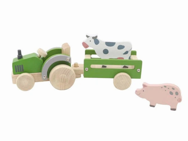 Tractor with Farm Animals wooden