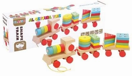 Train shaped Wooden  Toy