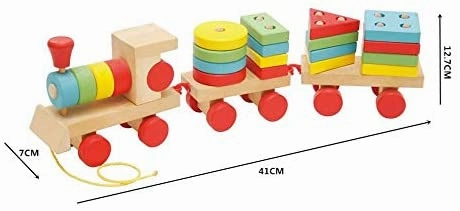 Train shaped Wooden  Toy
