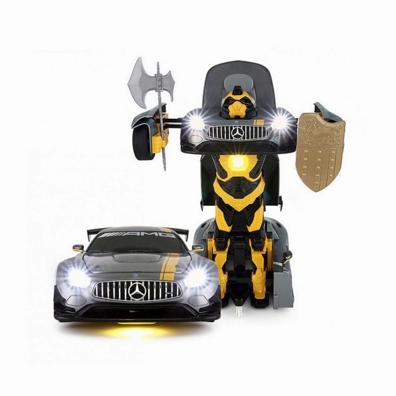 Transformers toy-RASTAR 74820 1/14 R/C MERCEDES BENZ GT3 TRANSFORMABLE SILVER