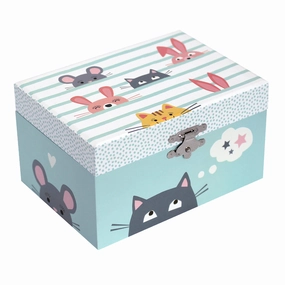 Trousselier Photoluminescent Musical Cube Box Cat Glow In Dark