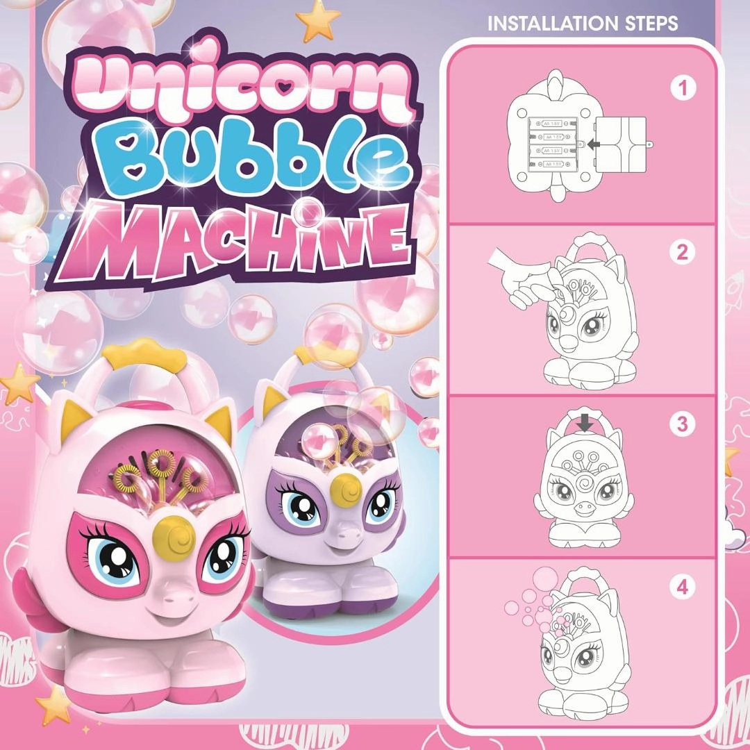 Unicorn Bubble Blaster Electric Bubble Toy