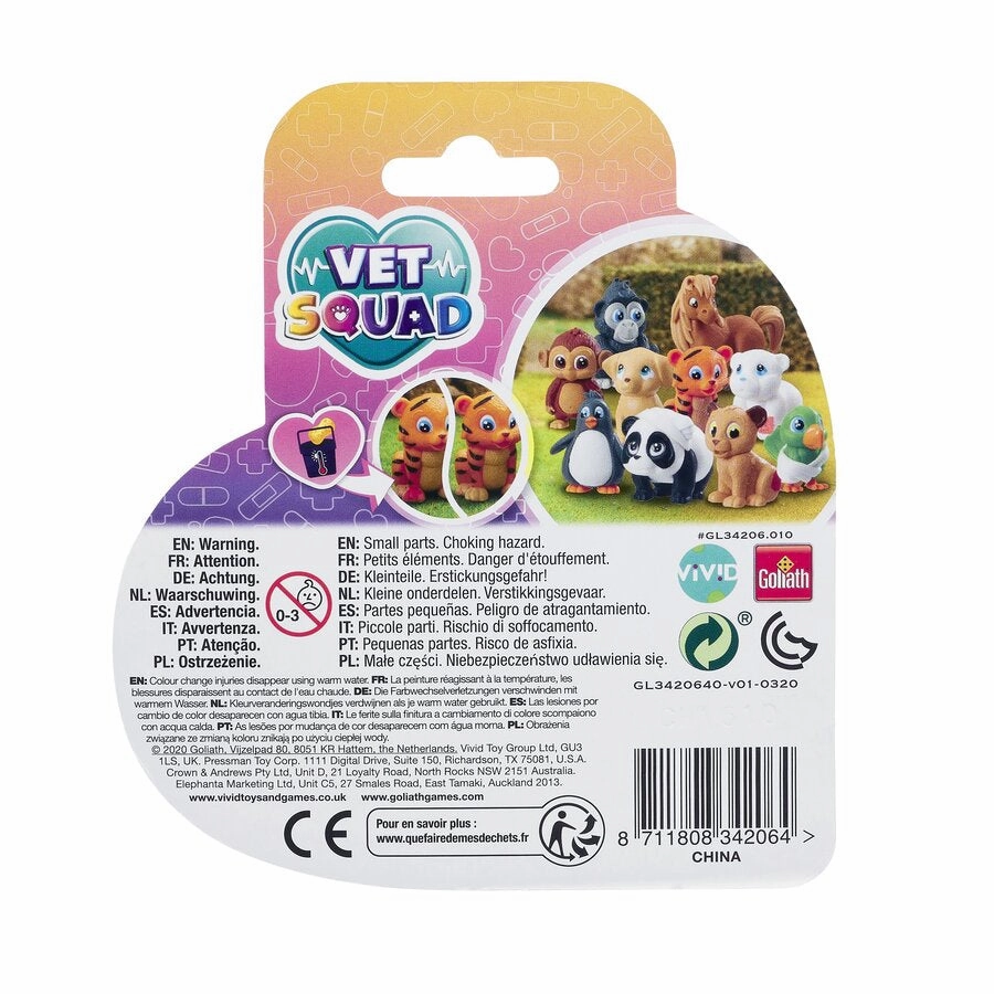 Vet Squad - Animals -Pack of 3 - Baby Chimp & Parrot - Suitable for 4 years and above