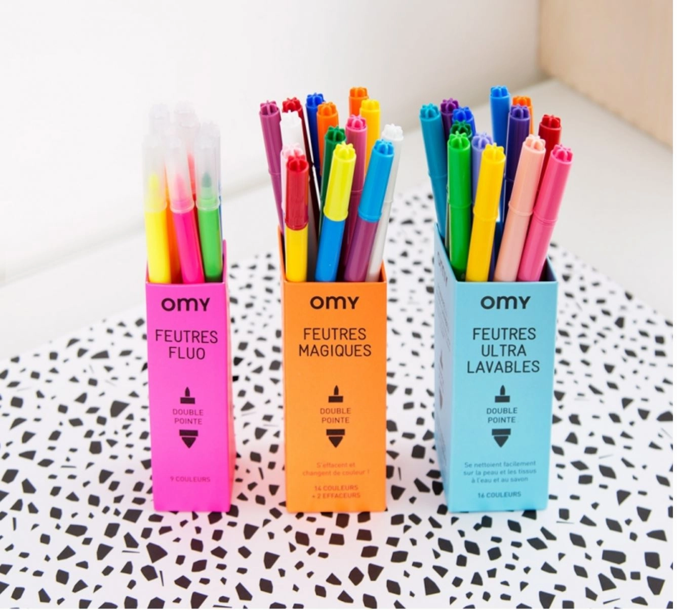 Washable Felt Pens - 16 Colours