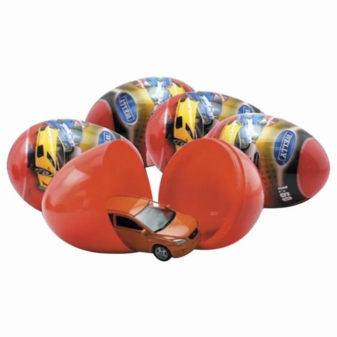 Welly -  3 Dicast Metal Cars In Capsule Pack, 12 Piece Pack Assorted